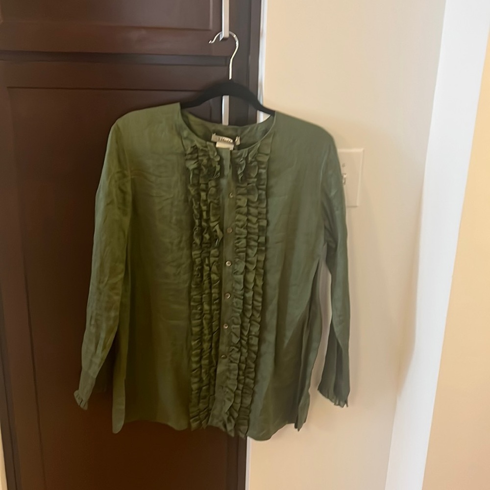 MaxMara Verde Africa long sleeve blouse